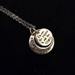 “I love you to the moon and back” necklace
